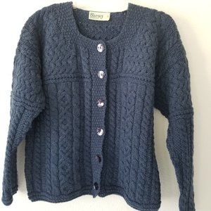 Vintage Blarney Woollen Mills Cable Knit Cardigan